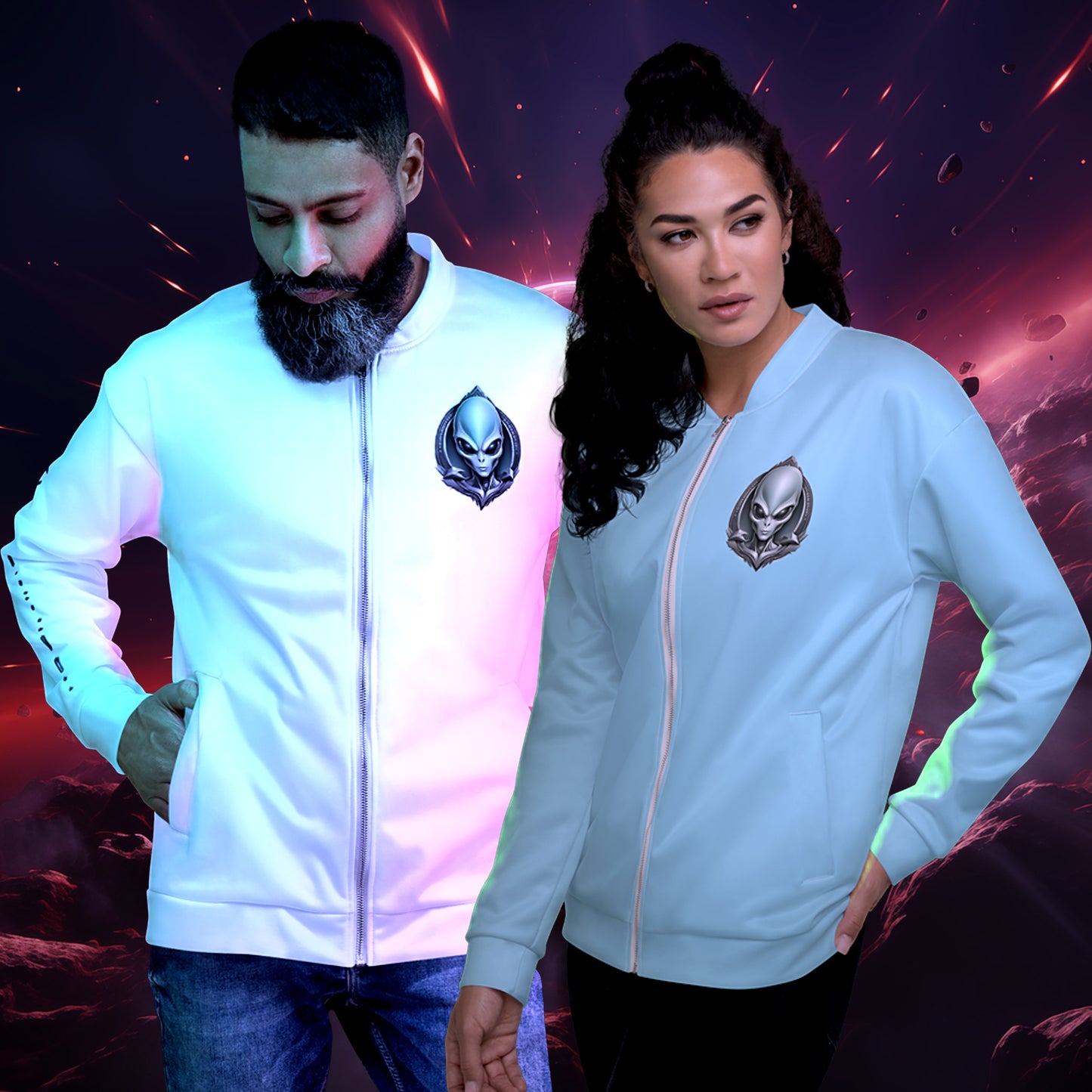 Interstellar Federation Unisex Track Jacket White