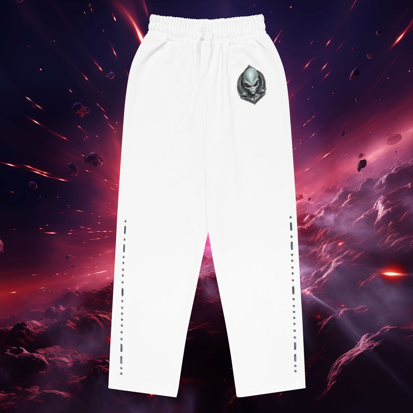 Interstellar Federation Unisex Track Pants White